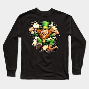 Jumping Leprechaun Long Sleeve T-Shirt